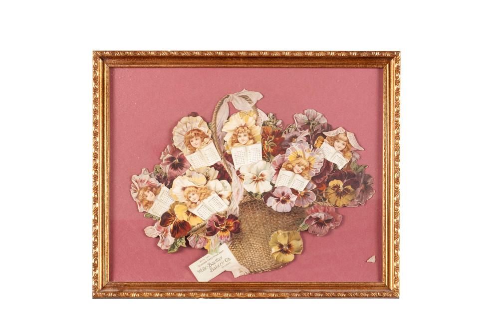 DIE CUT ADVERTISING CALENDAR FOR WELLE-BOETTLER BAKERY CO. - ST. LOUIS