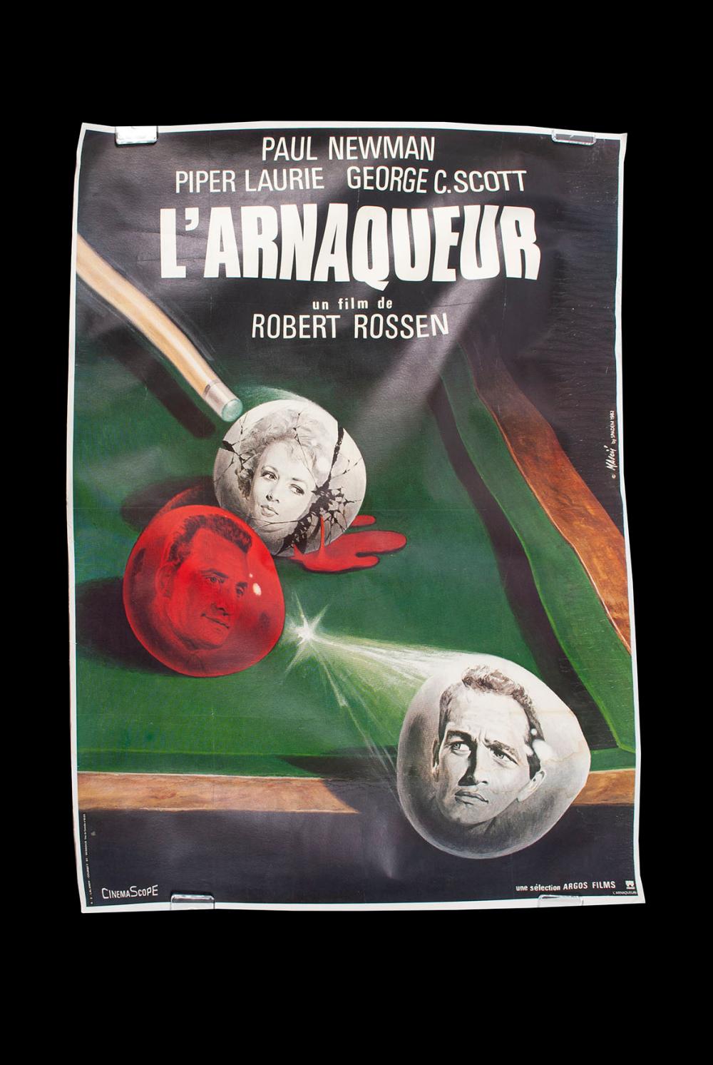 LARGE PAUL NEWMAN HUSTLER POSTER - L'ARNAQUER