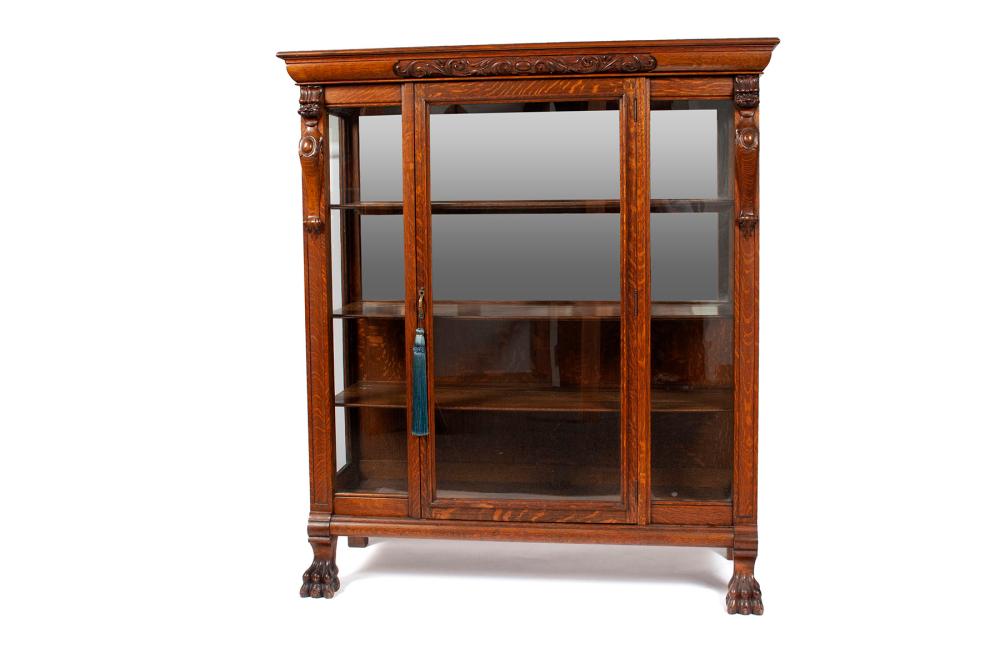 ARTS AND CRAFTS LION BOOKCASE