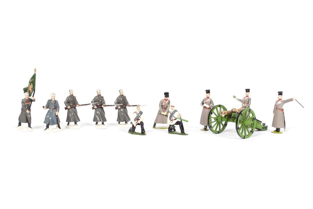 TWO SETS RUSSIAN LEAD TOY SOLDIERS