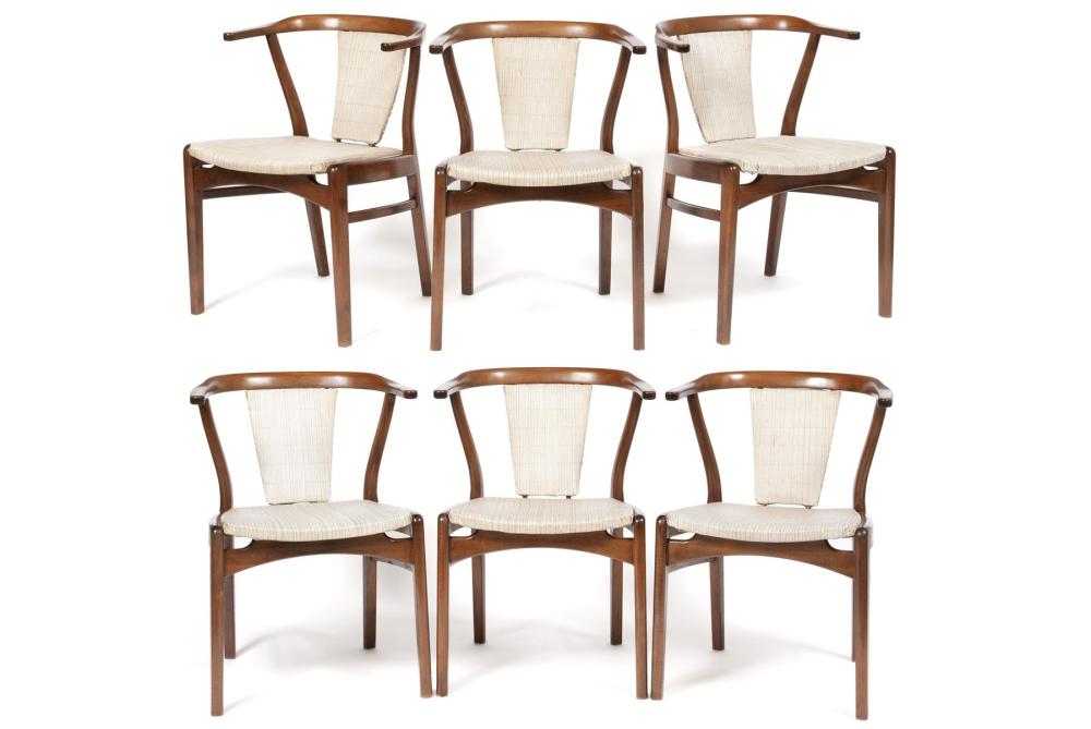SET OF SIX DUX DINING CHAIRS BY FOLKE OHLSSON