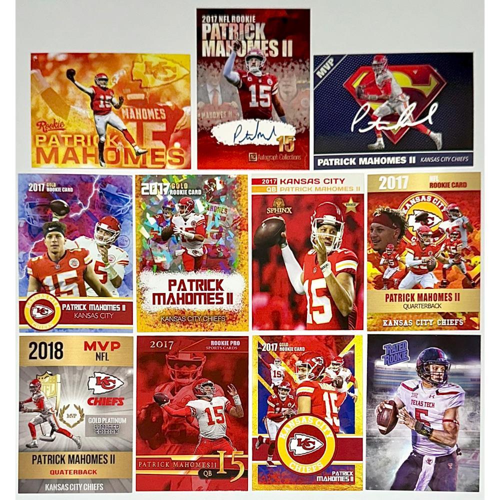 11 PATRICK MAHOMES Custom & Limited Edition Rookie Football Cards - B