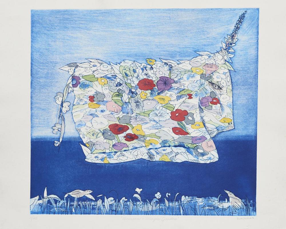Charles Blackman (1928-2018) Unicorn & Magic Garden