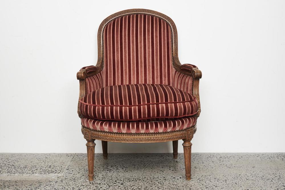 Louis XVI Style Walnut Fauteuil Late 19th Century