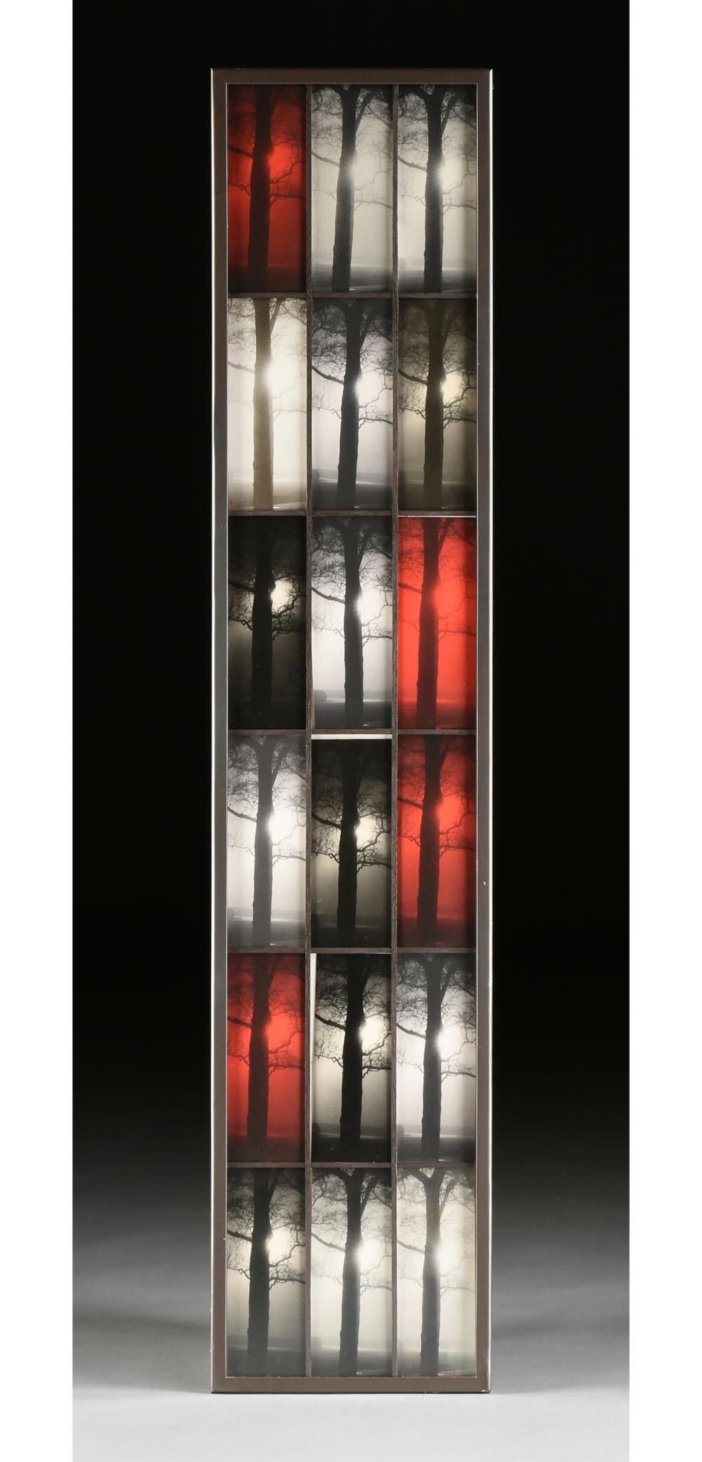 LESLIE FIELD (American/Texas b. 1949) A PHOTOGRAPHY COLLAGE, "The Fog had still not lifted as we walked Together before Dawn," 2001,