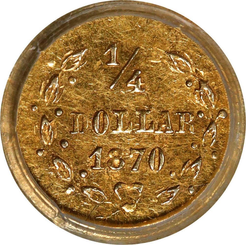 Sold Price: 1870 Round 25 Cents. BG-867. Rarity-4. 