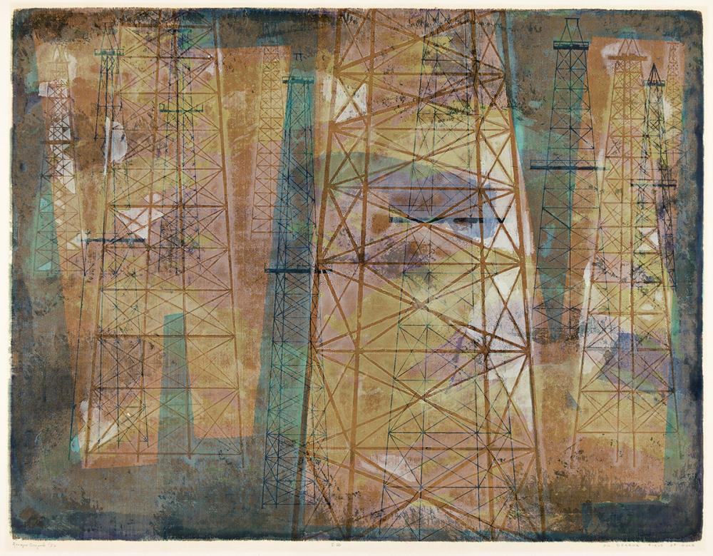 Osgood, Ginger (1918-2000) Oil Derrick Field of Gold.
