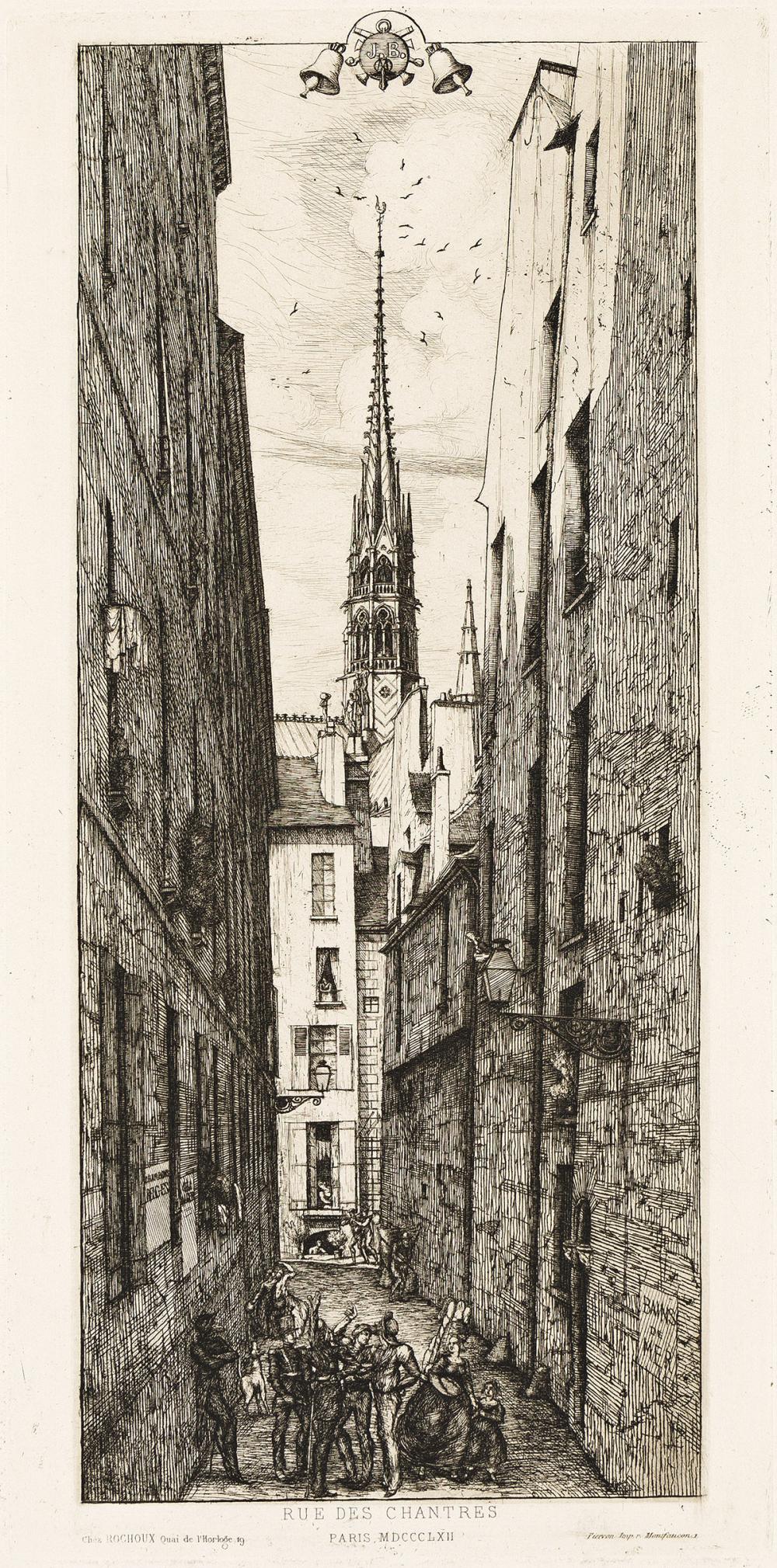 CHARLES MERYON Rue des Chantres, Paris.