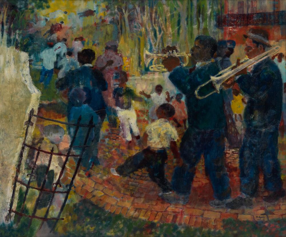 ROLAND AYERS (1932 - 2014) Untitled (New Orleans Scene).