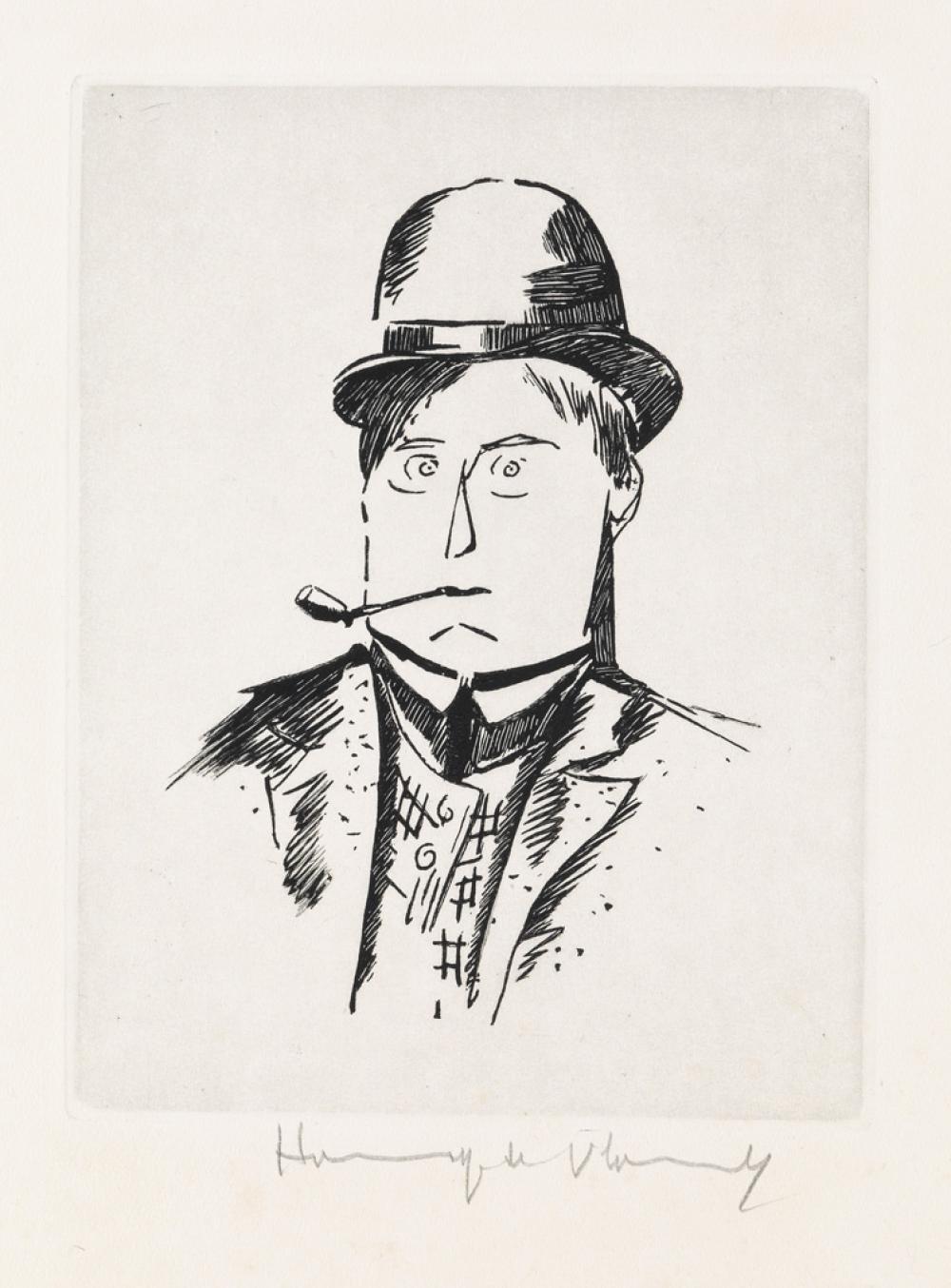 MAURICE DE VLAMINCK Portrait par lui-même.