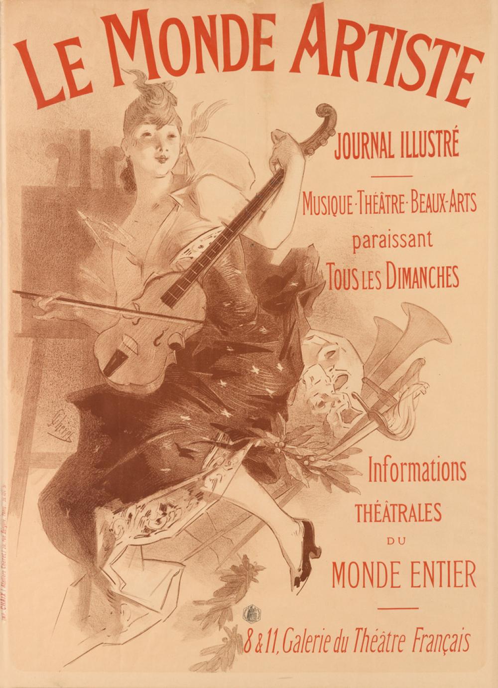 JULES CHÉRET (1836-1932) & D'APRÈS HENRI DE TOULOUSE-LAUTREC (1864-1901). [ART NOUVEAU.] Two posters. 1892 & 1918. Sizes vary.