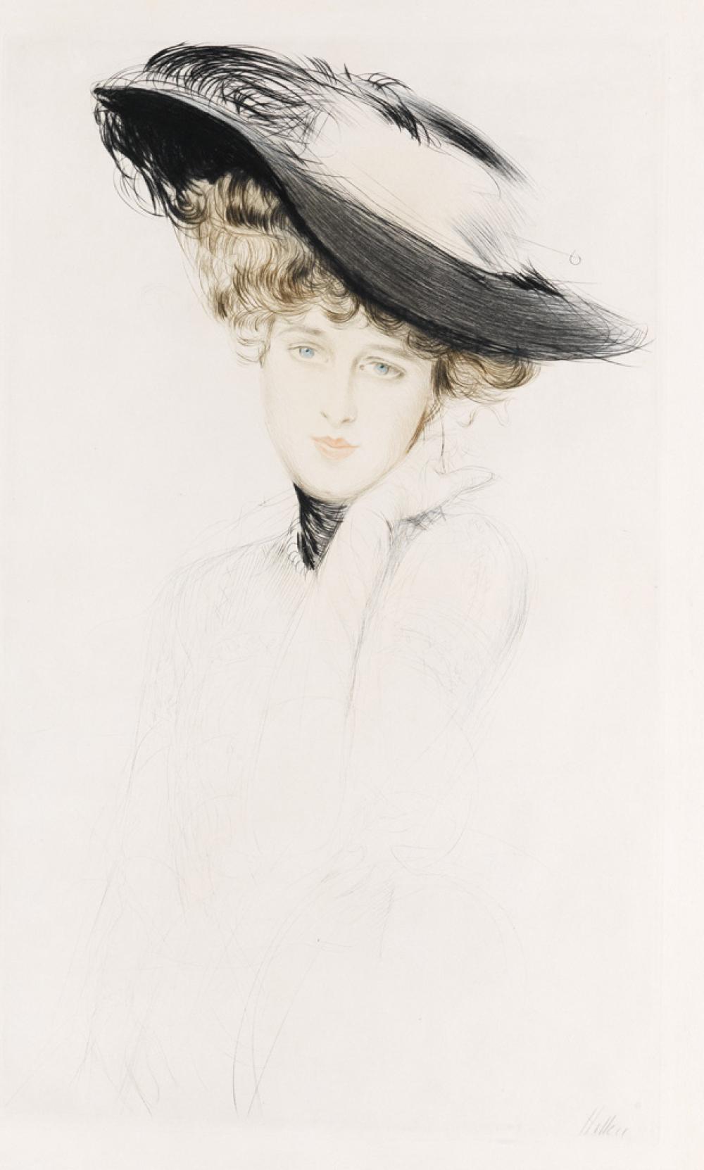 PAUL CÉSAR HELLEU La Belle Parisienne--Portrait de Mme. Choucary.