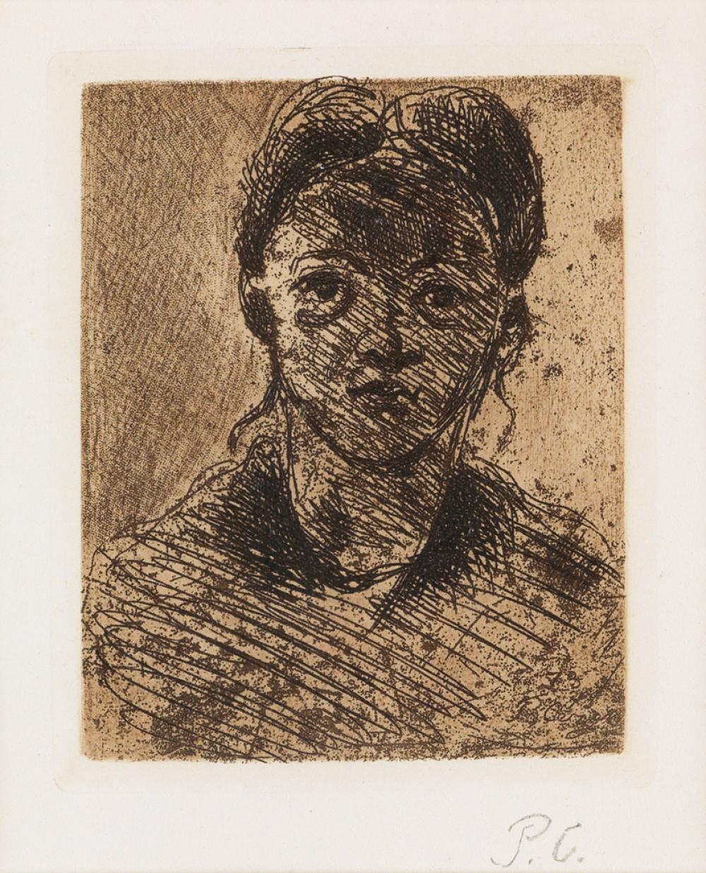 PAUL CÉZANNE Tête de Jeune Fille.