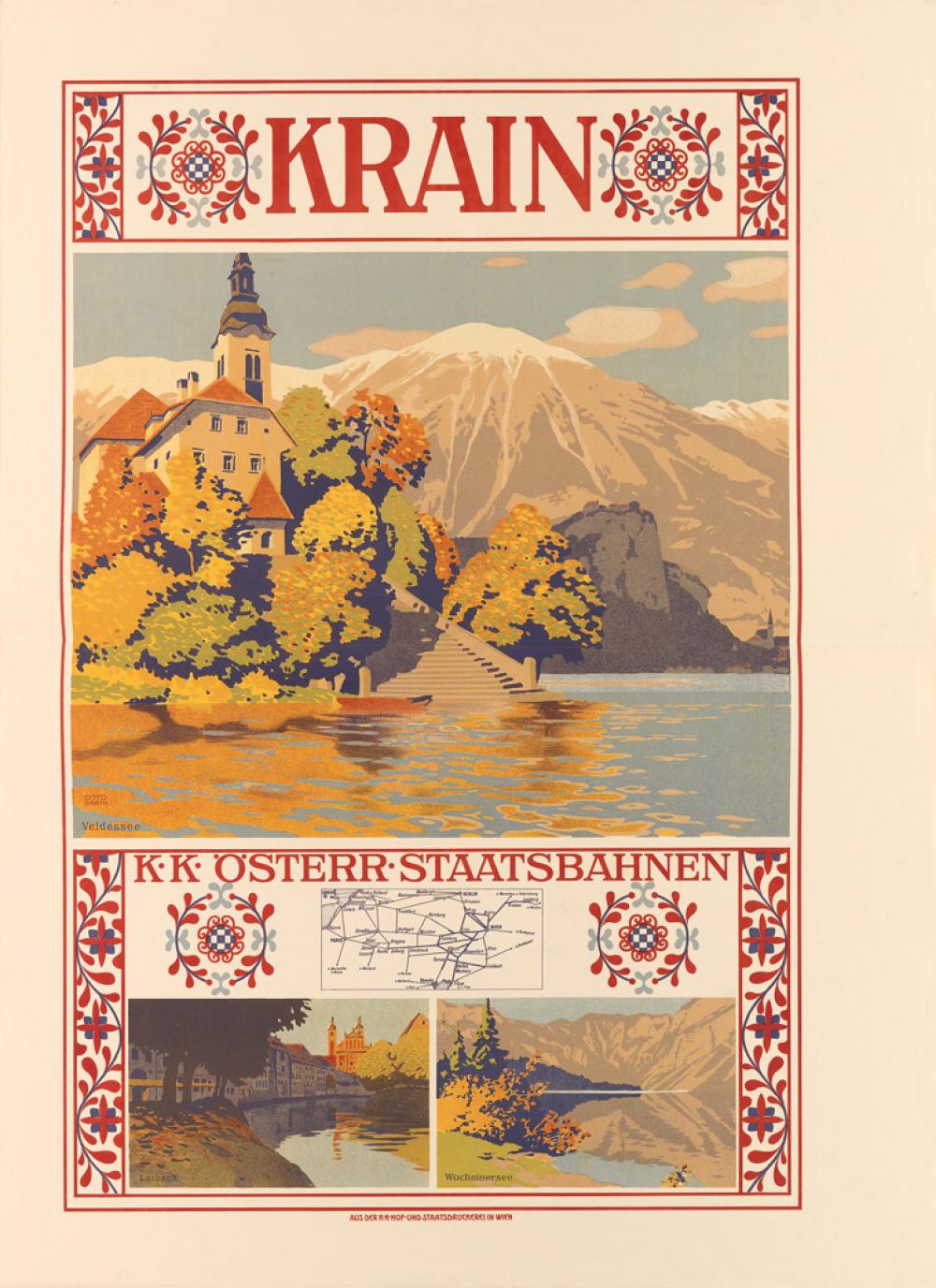 OTTO BARTH (1876-1916). KRAIN. Circa 1910. 43x31 inches, 110x80 cm. K.K. Hof, Vienna.