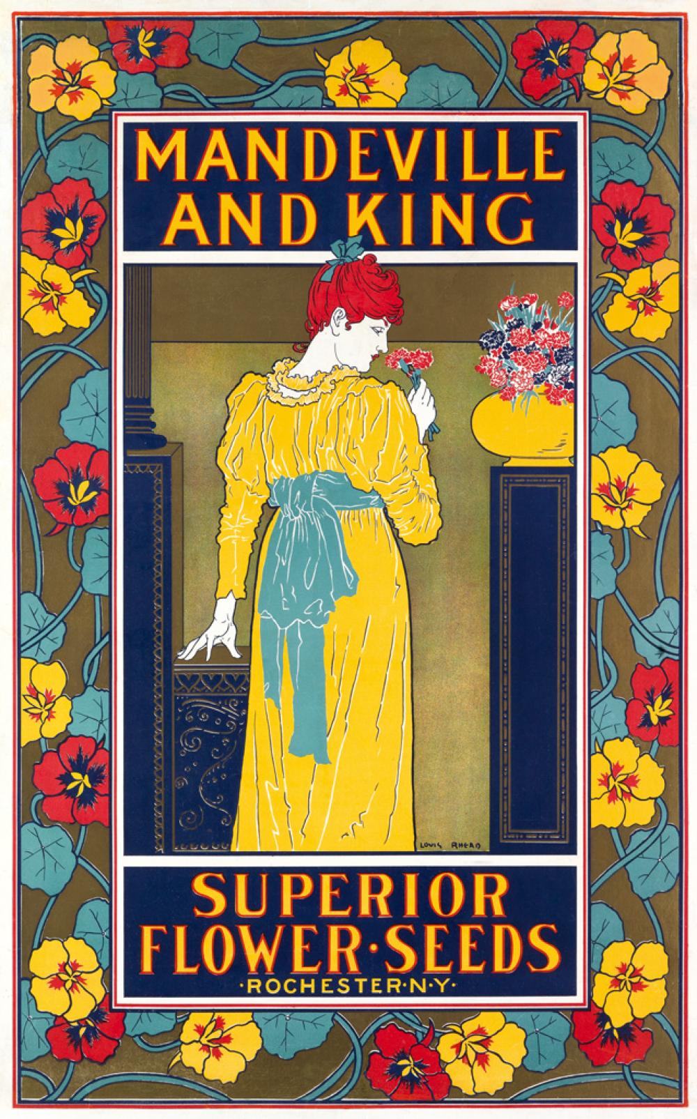 LOUIS J. RHEAD (1858-1926). MANDEVILLE AND KING. 1897. 29x18 inches, 74x47 cm.