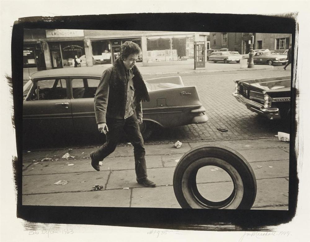 JIM MARSHALL (1936-2010) Bob Dylan Kicking Tire, New York City.