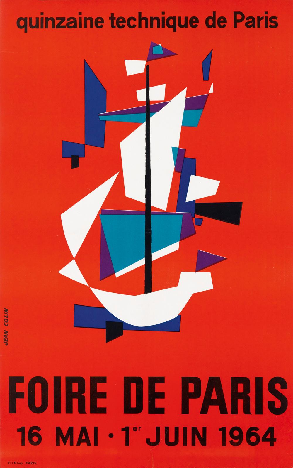 JEAN COLIN (1912-1982). FOIRE DE PARIS. 1964. 38x24 inches, 97x61 cm. C.I.P., Paris.