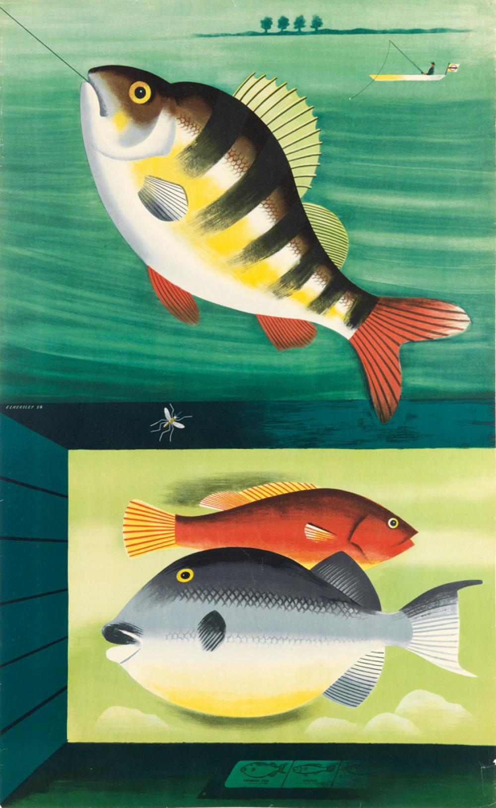TOM ECKERSLEY (1914-1997). [WATCH OR CATCH / LONDON UNDERGROUND.] 1954. 40x24 inches, 101x62 cm. [Waterlow & Sons Ltd, London.]