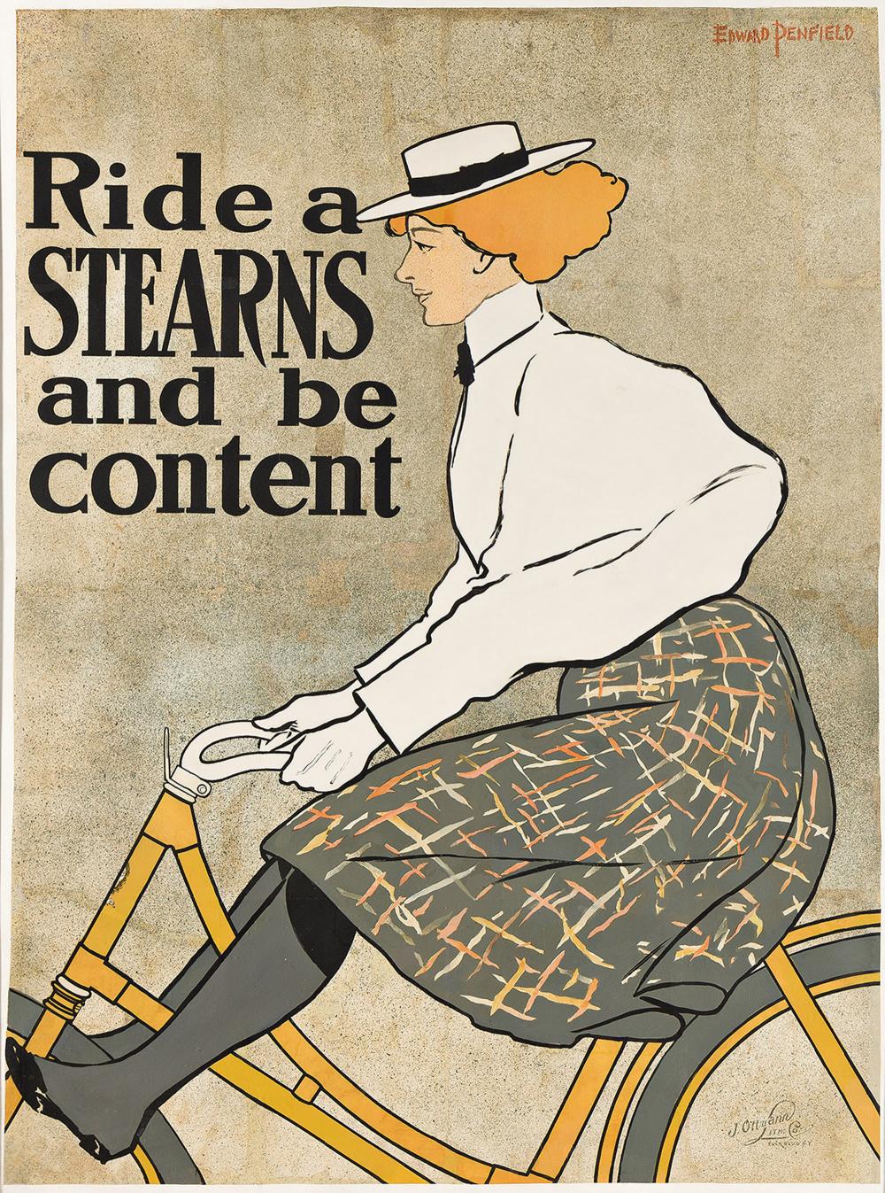 Edward Penfield, Ride a Stearns and Be Content. 1896.