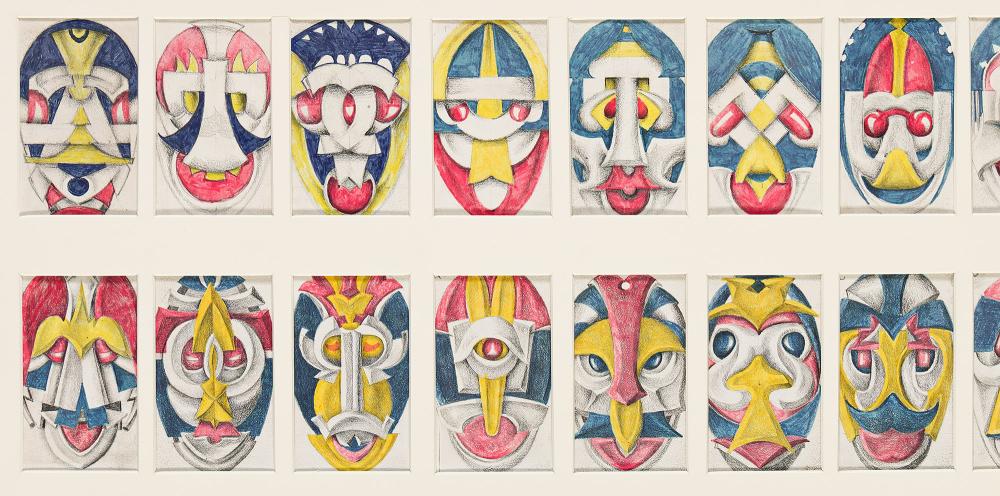 Samuel Joseph Brown (1907-1994), Mask Alphabet, circa 1970.