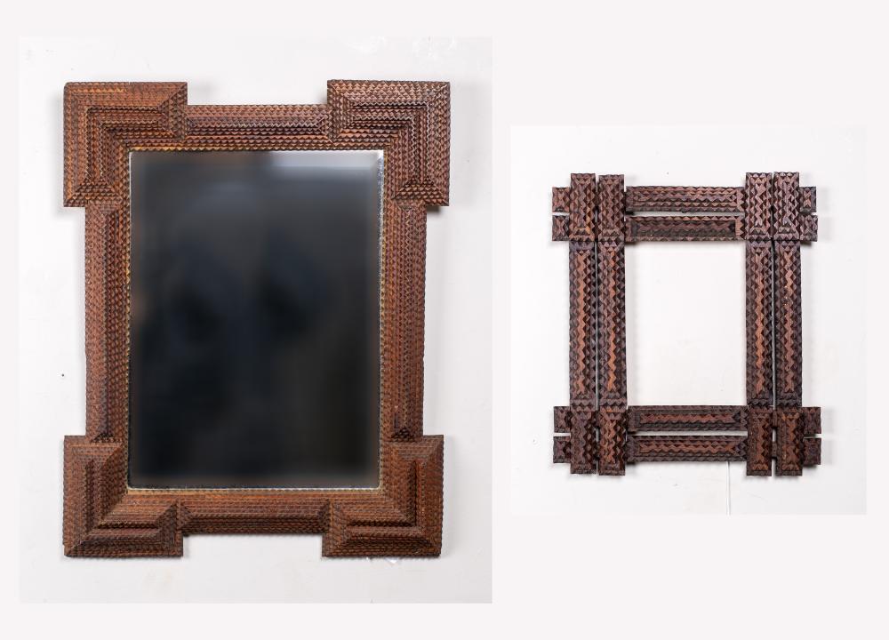 Two Tramp Art Frames with O... image