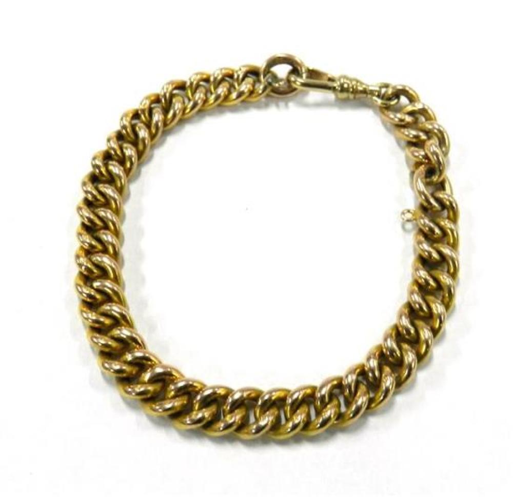 A 9ct Yellow Gold Curb Link... image