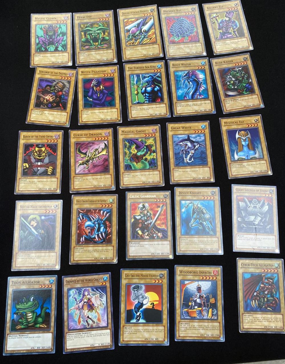 Twenty five collector cards marked Yu-Gi-Oh! Character cards