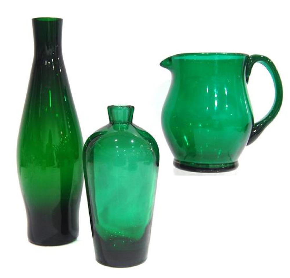 Three Green Glass Vessels I... image