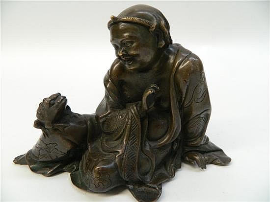 A Fine Bronze of Liu Hai wi... image