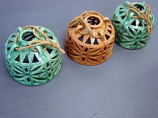 Three 20thC Glazed Studio P... image