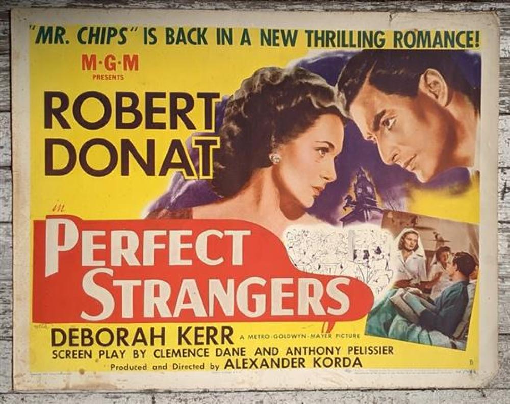 Perfect Strangers. Starring Robert Donat. Colour Movie Poster.