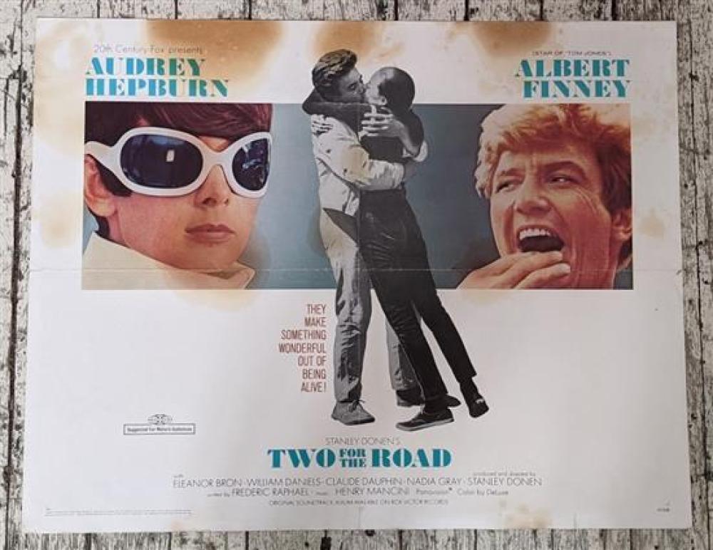 Two for the Road. Starring Audrey Hepburn. Colour Movie Poster.