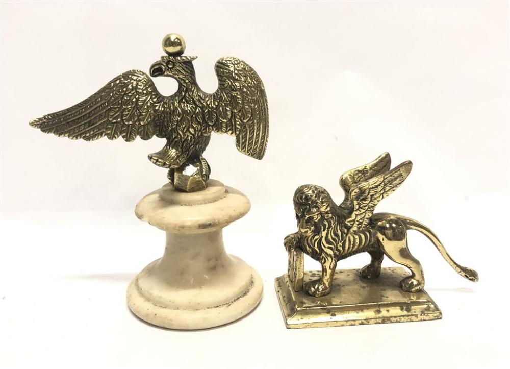 A Brass Figure of a Winged ... image