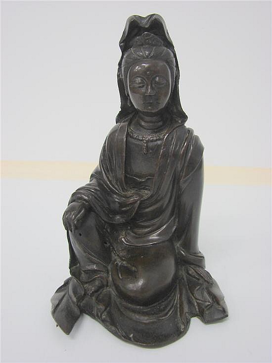A Chinese bronze figure of ... image