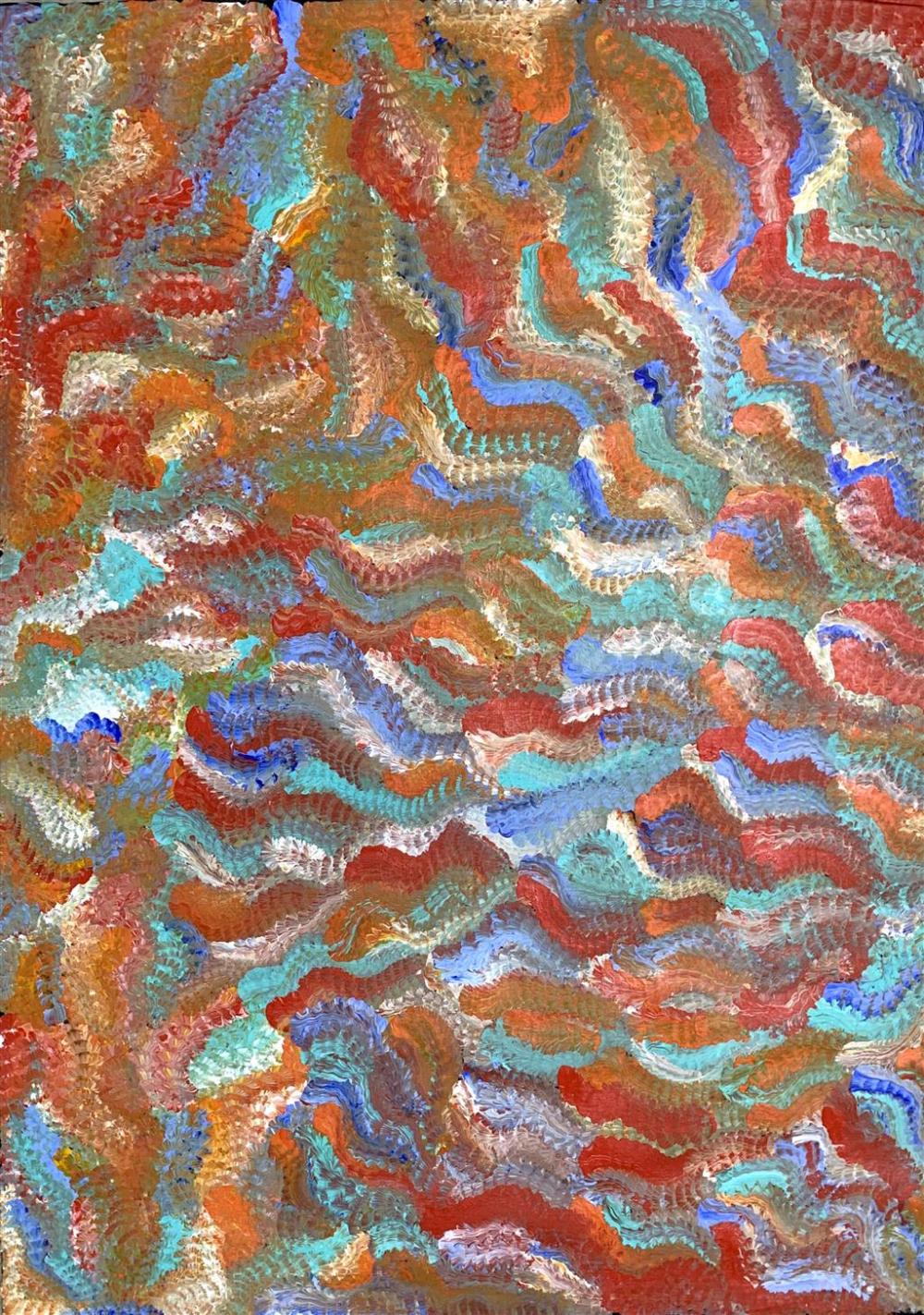 Jeannie Long Petyarre (b.1956) Yam Dreaming 2006 Acrylic on Belgian linen (unstretched)