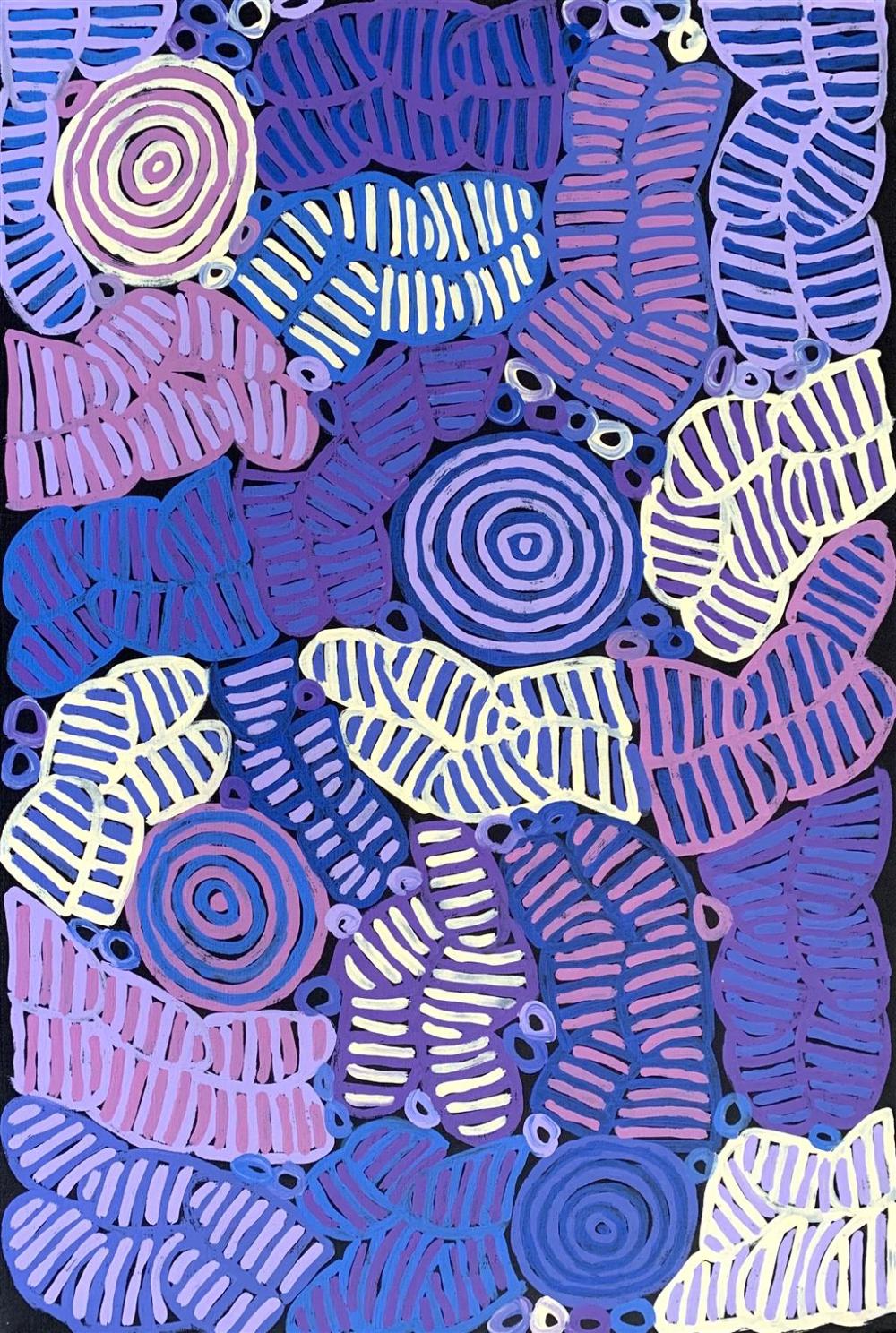 Betty Mbitjarra Untitled Acrylic paint on Linen (unstretched)
