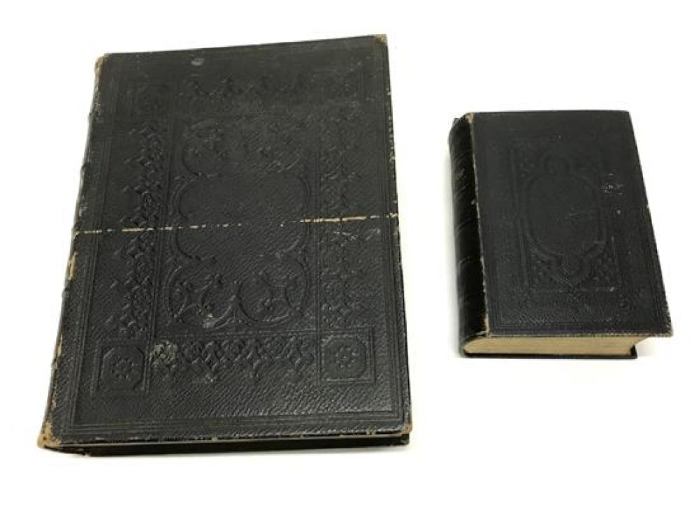 Two 19th Century Leather Bound Family Bibles,