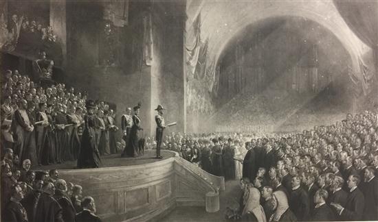 After Tom Roberts The Big Picture, the Opening of the First Commonwealth Parliament Photoengraving, Goupil & Co Paris