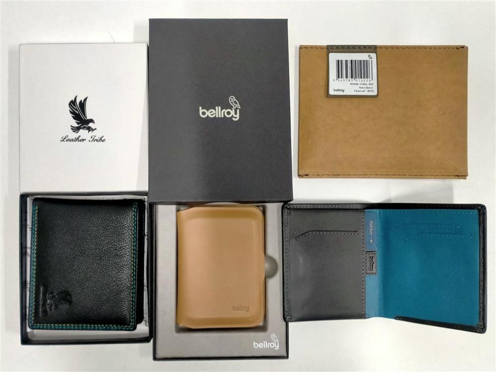 Assorted wallets etc. marked Belroy etc.