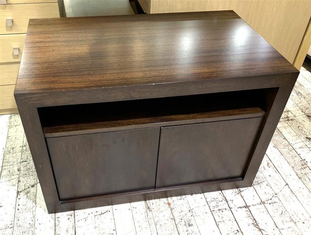 A Dark Timber Veneered Two Door TV - A/V Cabinet