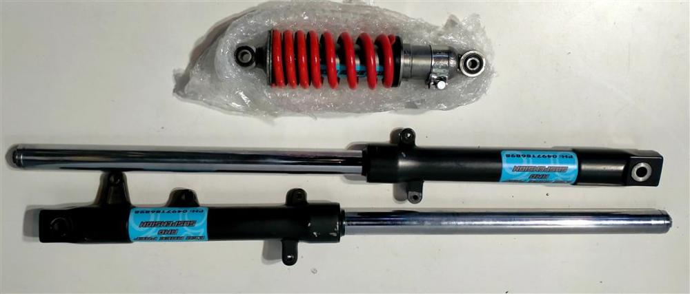 A pair of motorcycle forks ... image