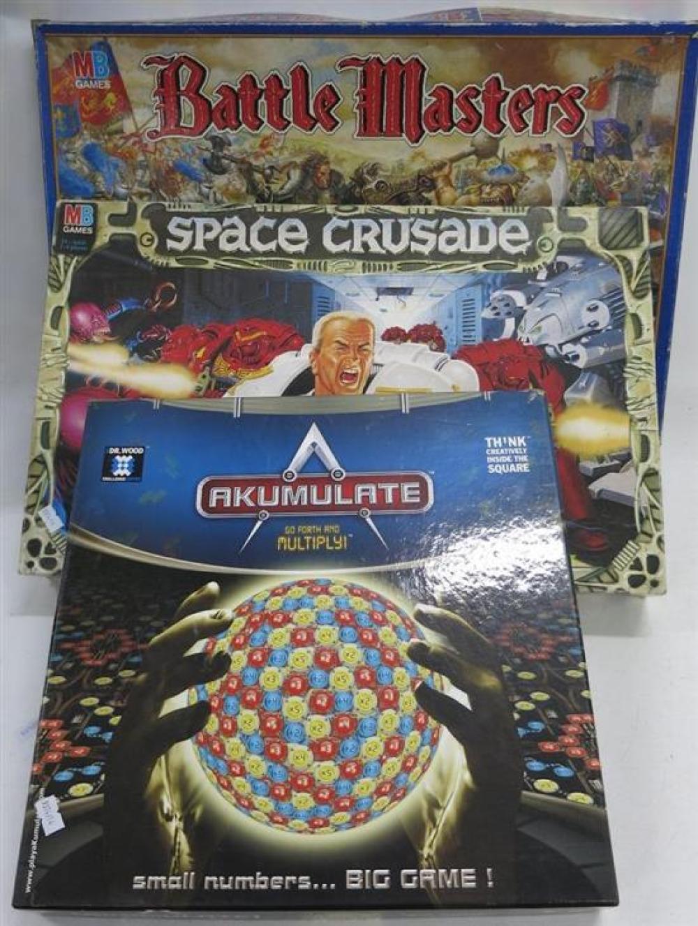 Three Board Games Including Battle Masters, Space Crusade & Akumulate