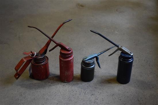 4 small oil cans including ... image