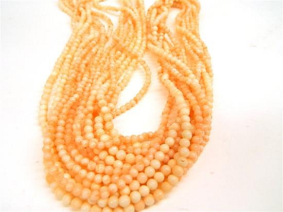 A Seven-Row Pale Pink Coral... image