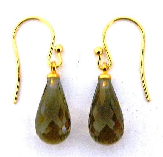 Rolled gold earrings with b... image