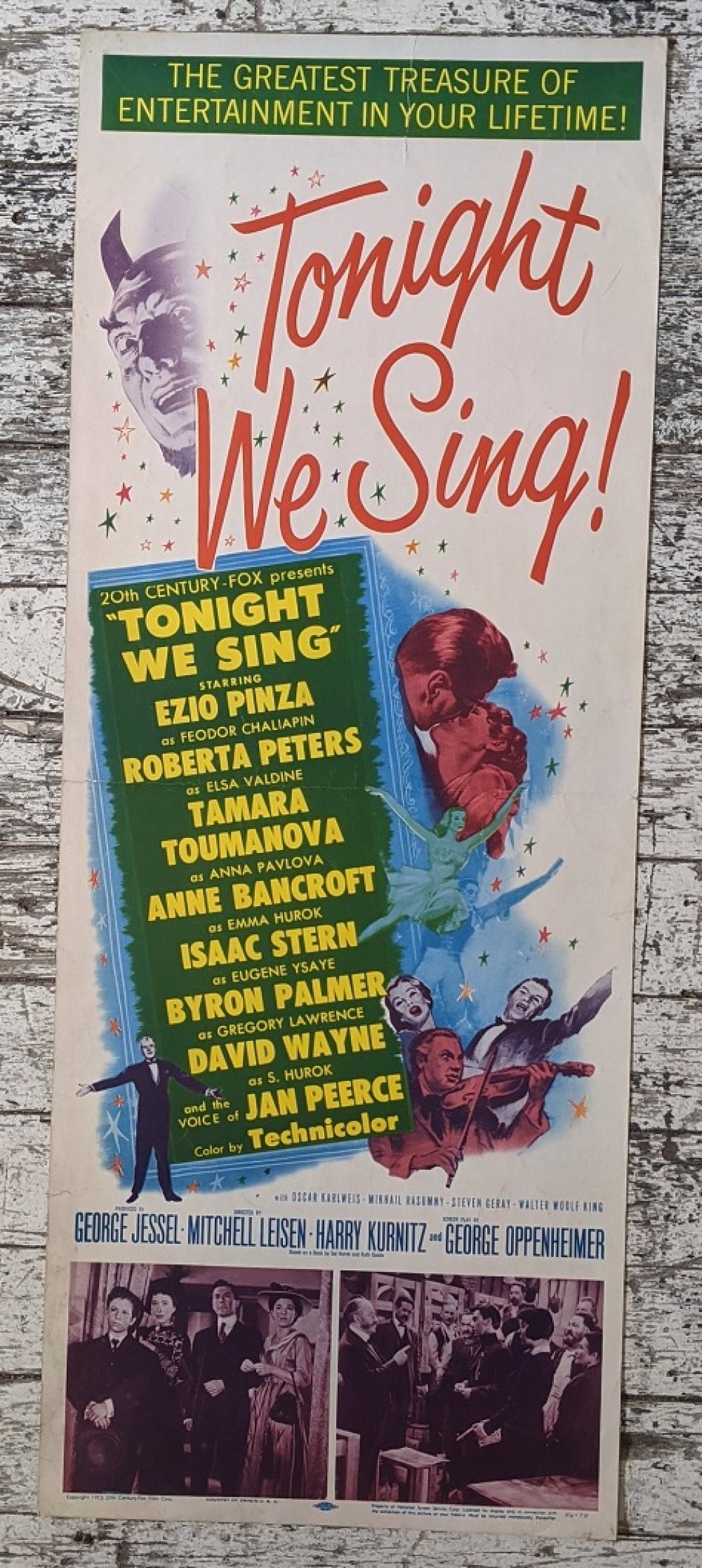 Tonight We Sing Daybill Movie Poster (1953)