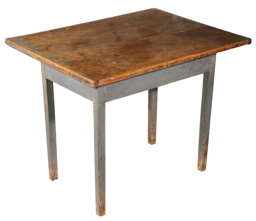 BLUE PAINTED TAVERN TABLE