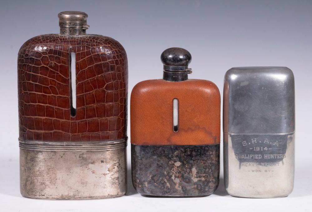 GROUP OF VINTAGE FLASKS