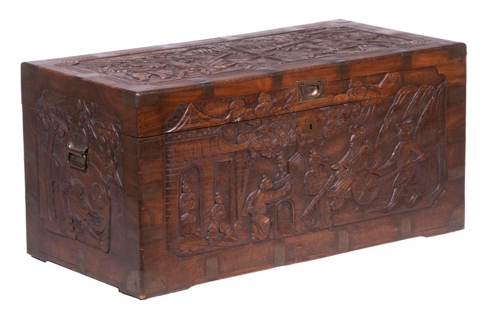 CARVED CAMPHORWOOD TRUNK