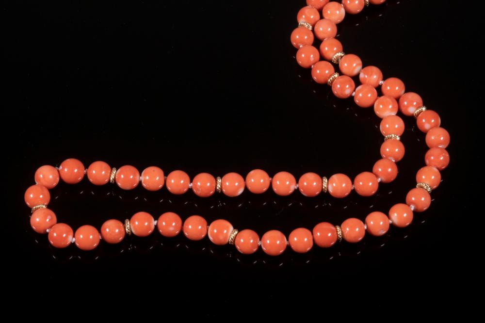 CORAL BEAD NECKLACE